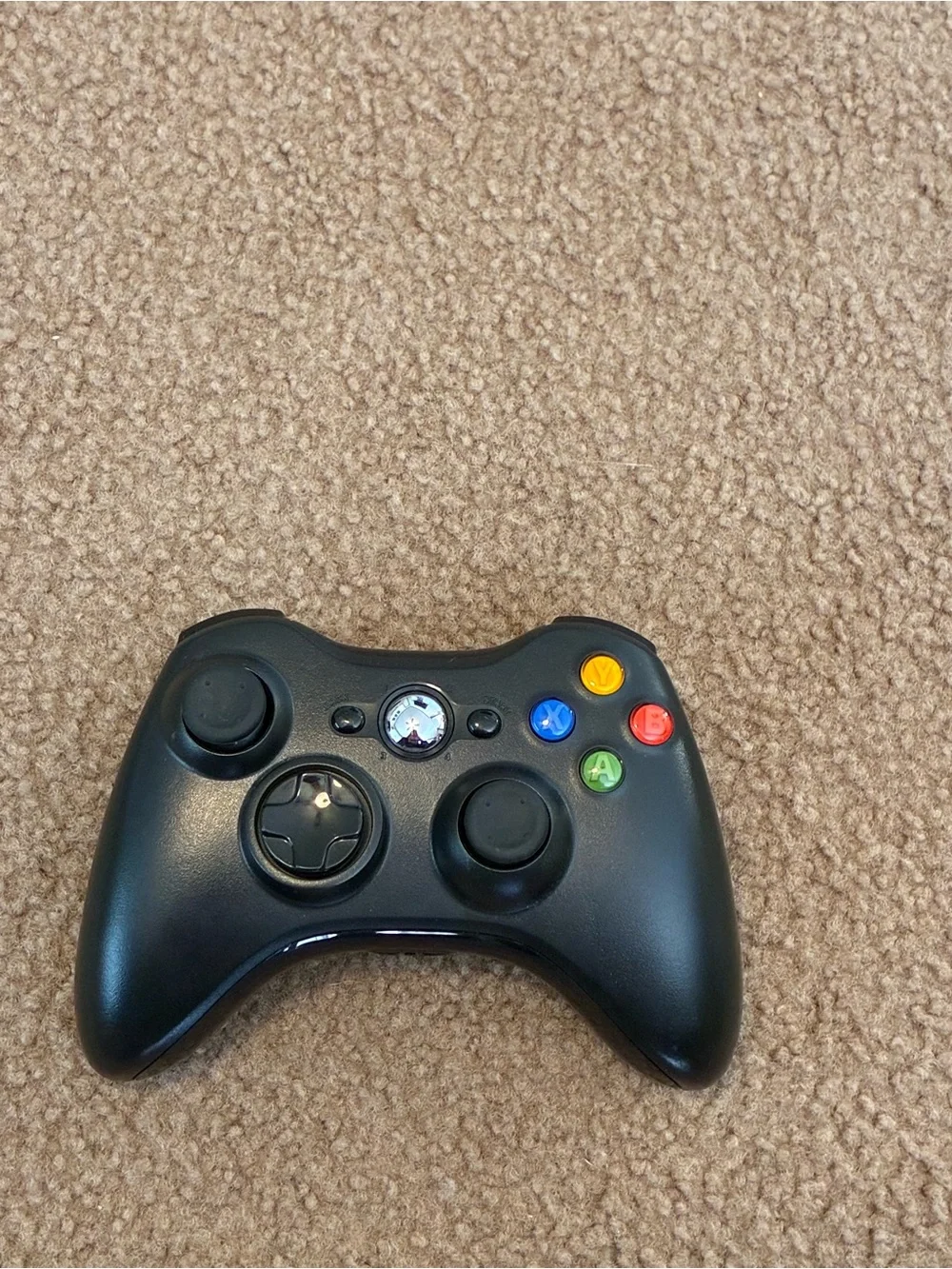 Wireless Game Controller with Colored Action Buttons - Black